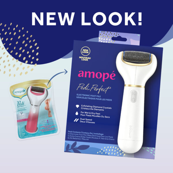 Amope + Pedi Perfect Pink Electric Foot File for Callus Removal