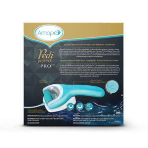 amope pedi perfect pro package (back) with electronic foot file on charging station image