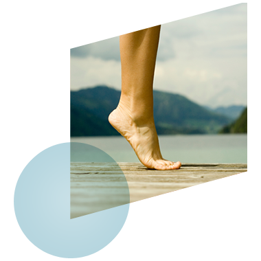 Image of barefoot on tiptoe