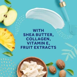 image of with shea butter, collagen, vitamin e, fruit extracts
